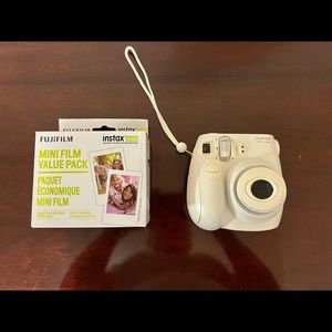 FujiFilm Instant Camera, instax mini polaroid camera with full box of film